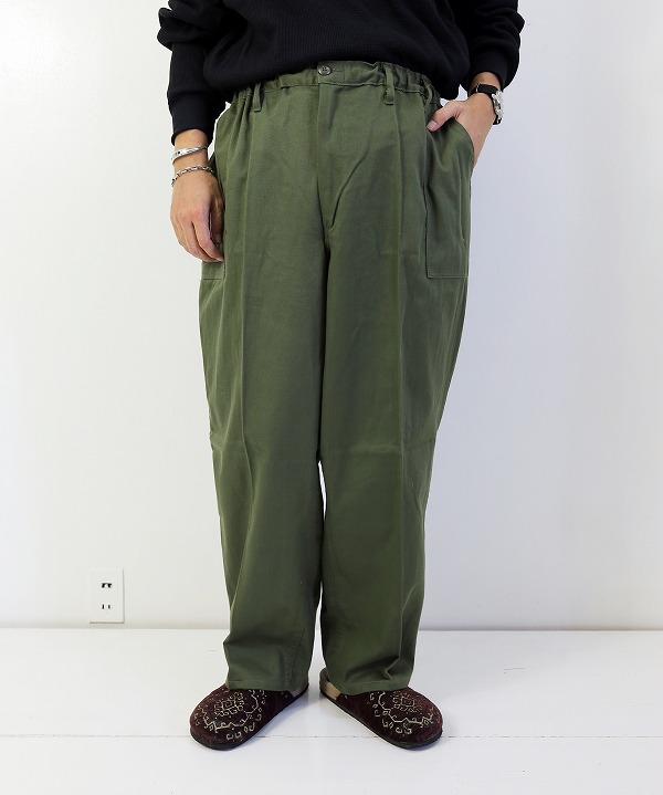 oddment CUSTOM FATIGUE EASY PANTSオリーブ