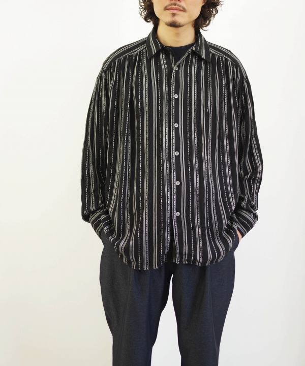 AiE/エーアイイー Painter Shirt - Rayon Dobby Stripe [シャツ(長袖