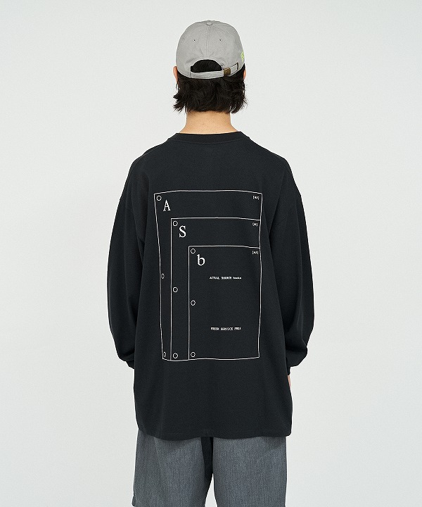 トップス actual source CORPORATE PRINTED L/S TEE フレッシュサービス × アクチュアルソース/FreshService × ACTUAL