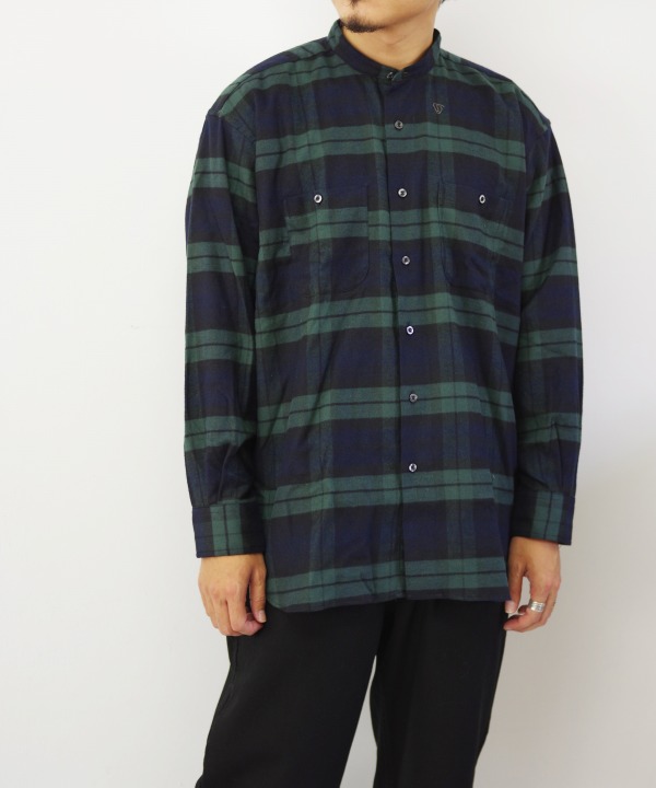 INDIVIDUALIZED SHIRTS/インディビジュアライズドシャツ　BAND COLLAR LOGGER SHIRTS