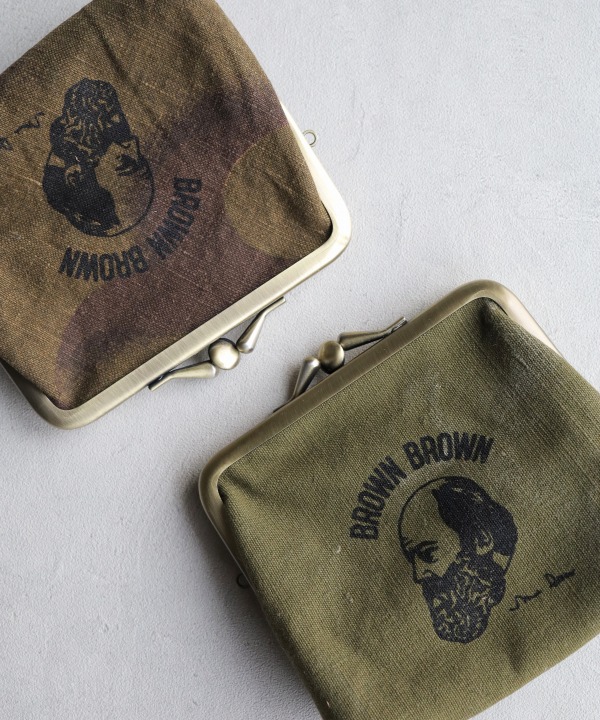 Brown Brown/ブラウンブラウン Mr.Brown シルクがま口ウォレット