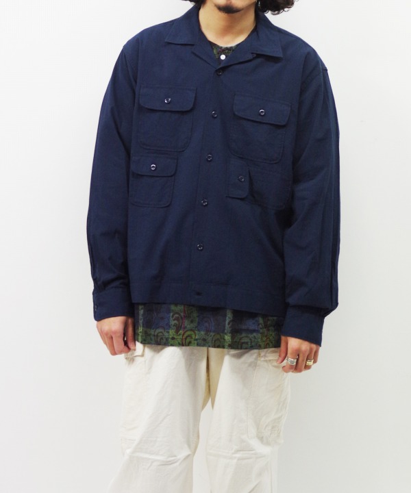 Engineered Garments/エンジニアド ガーメンツ　Bowling Shirt - Solid Cotton  Lawnb【アウトレット価格はお問い合わせください】