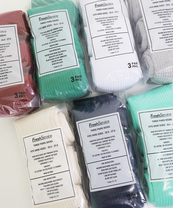 FreshService/フレッシュサービス Original 3-Pack Socks (全7色) [ソックス・レギンス]｜MAPS 通販  【正規取扱店】