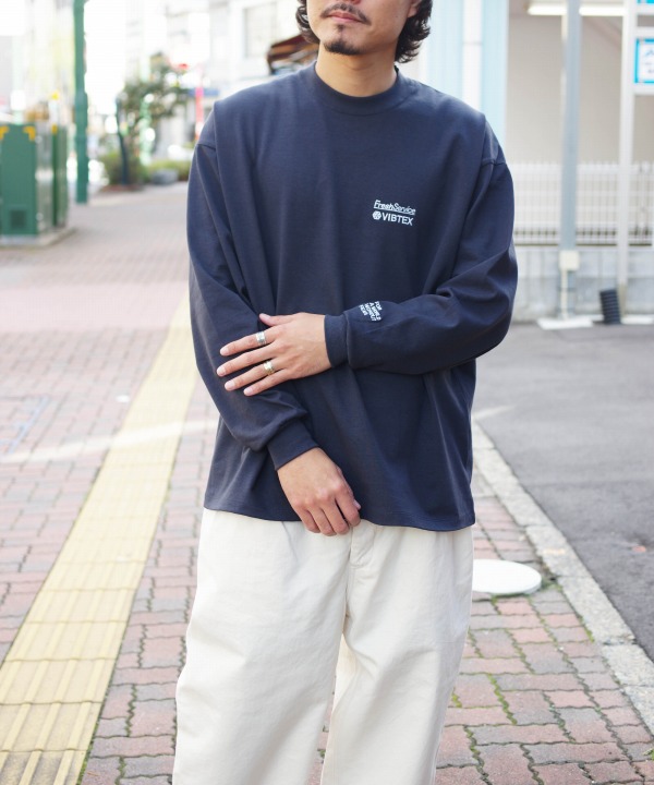 Fresh Service VIBTEX L S tee ロンT - Tシャツ