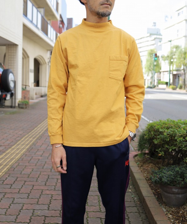 グッドウェア/Goodwear L/S MOCK NECK POCKET Tee (全3色