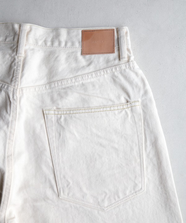 HATSKI/ハツキ Wide Tapered Washi Denim - Ecru [パンツ]｜MAPS