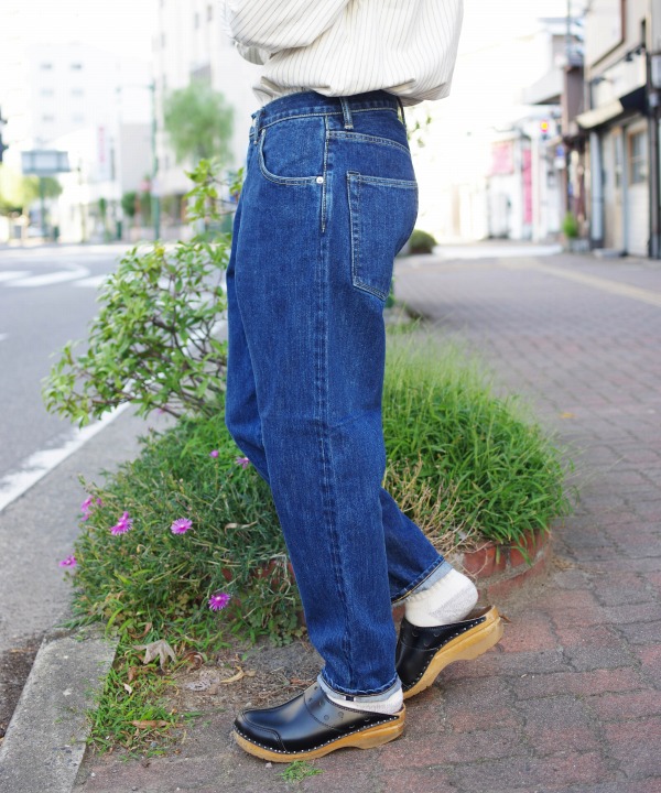 HATSKI/ハツキ Loose Tarpered Denim - Blue 【MAPSの定番】 [パンツ