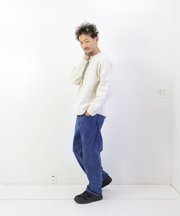 ハツキ/HATSKI　Wide Tapered Denim - Used Blue