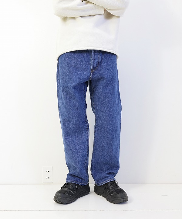 ハツキ/HATSKI　Wide Tapered Denim - Used Blue