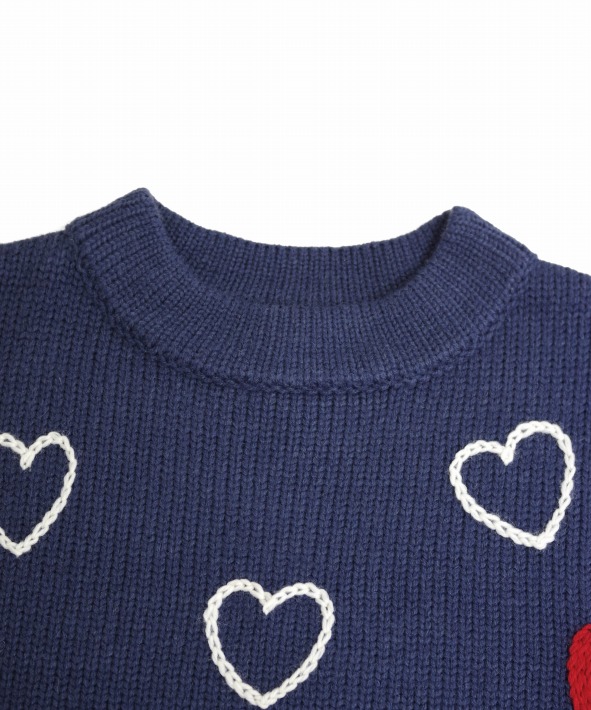Chah Chah/チャーチャー　HEARTFULL HAND EMBROIDERY KNIT