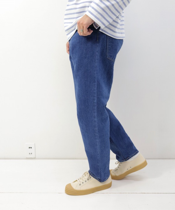 HATSKI/ハツキ Loose Tapered Washi Denim - Used Blue [パンツ