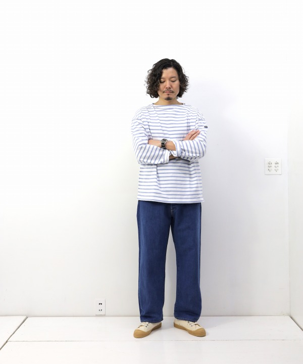 HATSKI/ハツキ Wide Tapered Washi Denim - Used Blue [パンツ