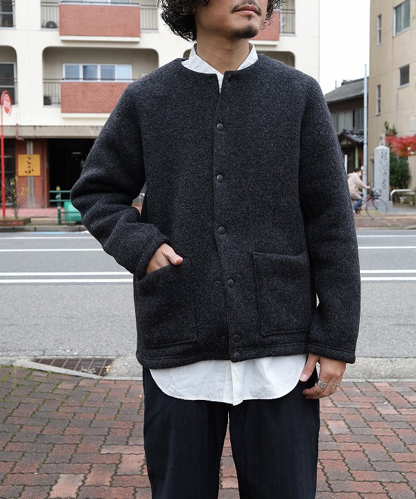 ジャックマン/Jackman Wool Collarless Jacket [アウター]｜MAPS 通販