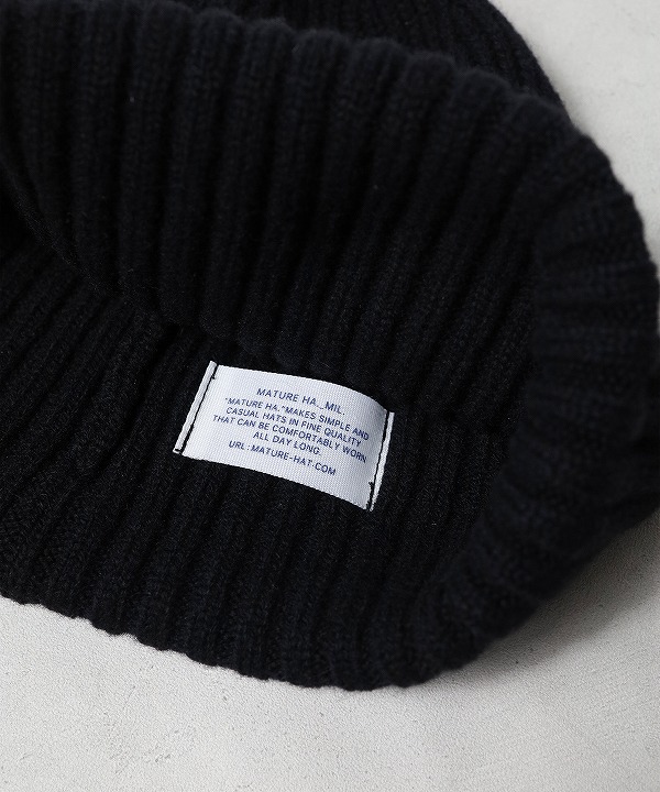 mature ha./マチュアーハ long rib knit cap[帽子(ニットキャップ