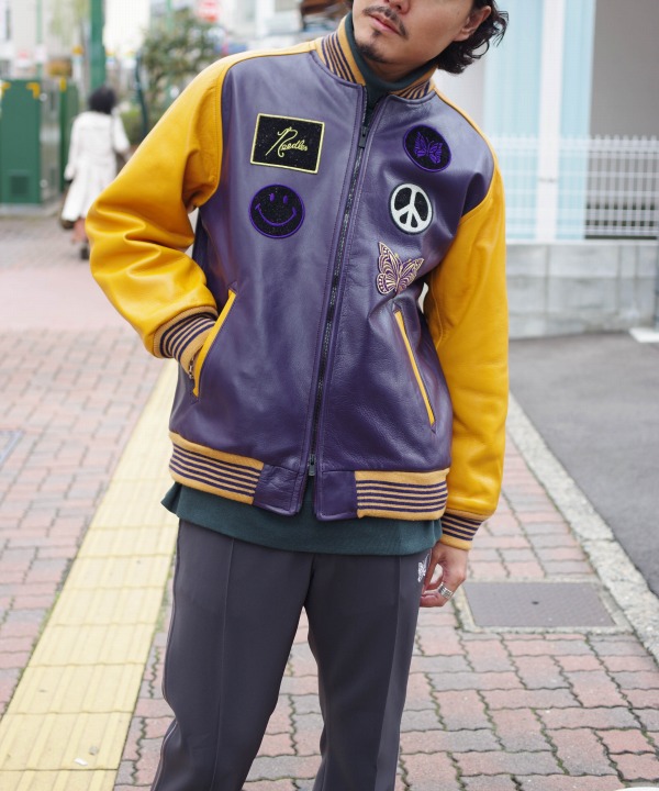 希少【美品】Needles award jacketレザー ジャケット XS