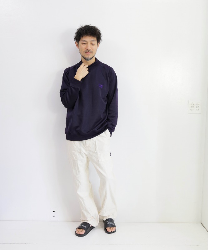 Needles/ニードルズ L/S Mock Neck Tee - C/Pe Bright Jersey （全3色