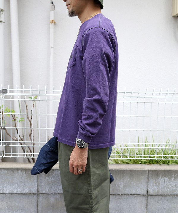 ニードルス　長袖ジャケット 紫青色 パターン org.jpg