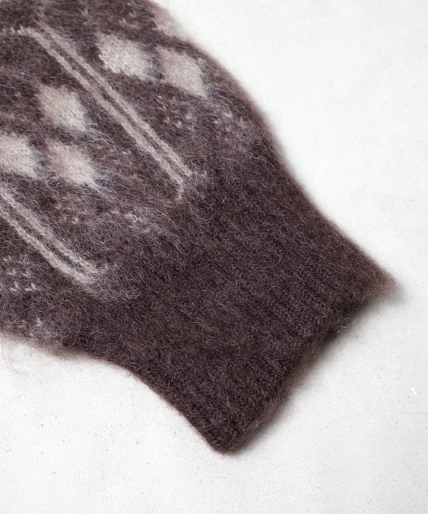 Needles ジオメトリックダイヤモンド柄　モヘアカーデ ニードルズ/Needles Mohair Cardigan - Geometric [トップス