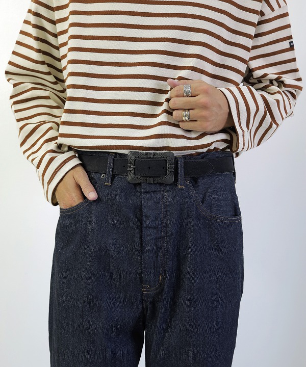 Needles/ニードルズ Papillon Sq. Buckle Belt - Suede Lthr Needles/ニードルズ Papillon Sq. Buckle Belt - Suede Lthr
