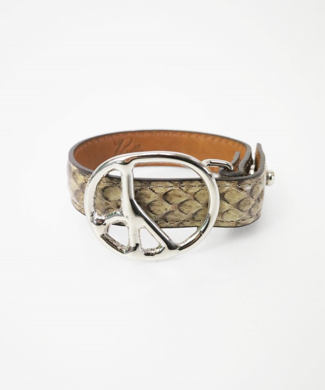 ニードルズ/NEEDLES Peace Buckle Narrow Bracelet - Python