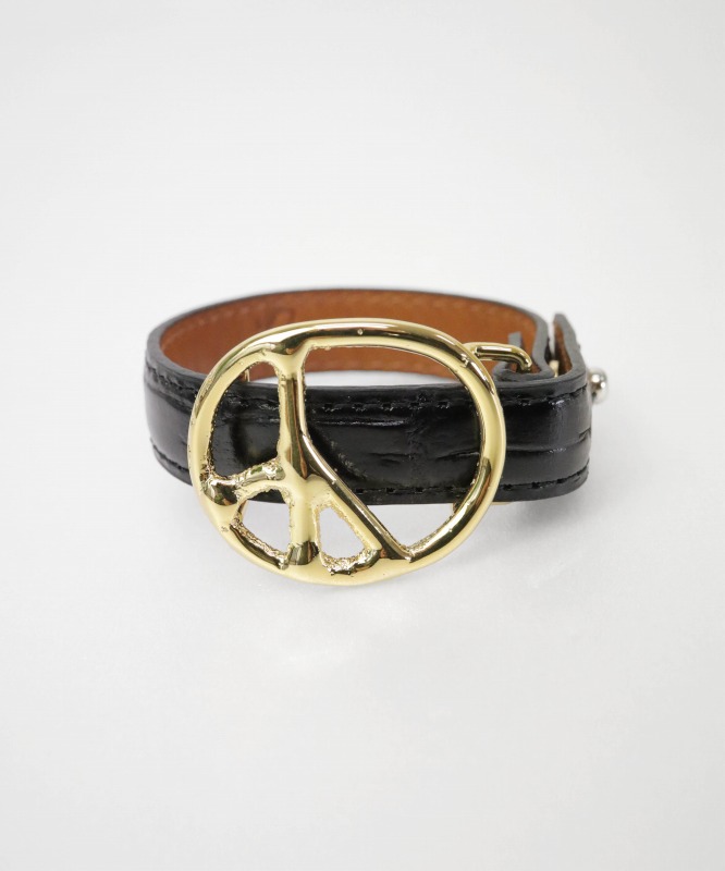 ニードルズ/NEEDLES Peace Buckle Narrow Bracelet - Crocodile