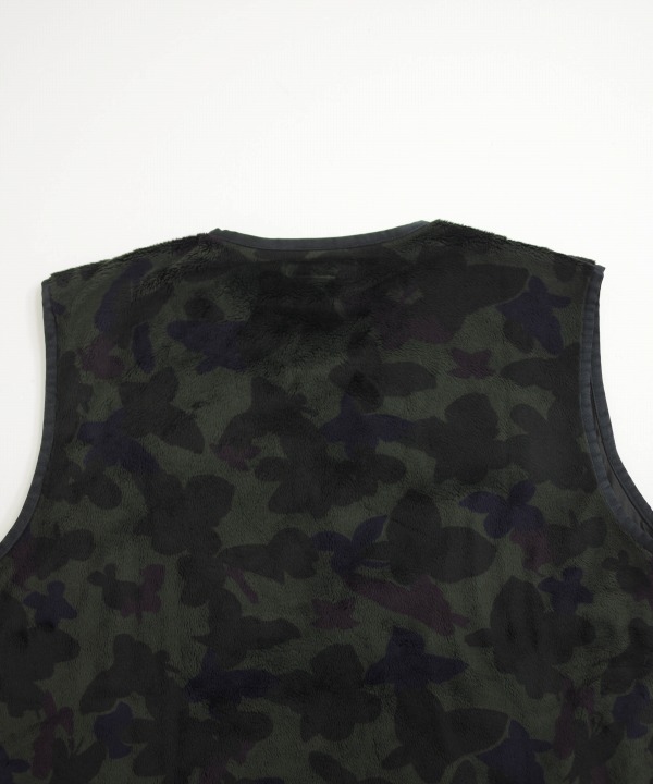 ニードルズ スポーツウェア/Needles Sportswear Piping Vest Micro Fur Papillon  Camo{ベスト]｜MAPS 通販 【正規取扱店】