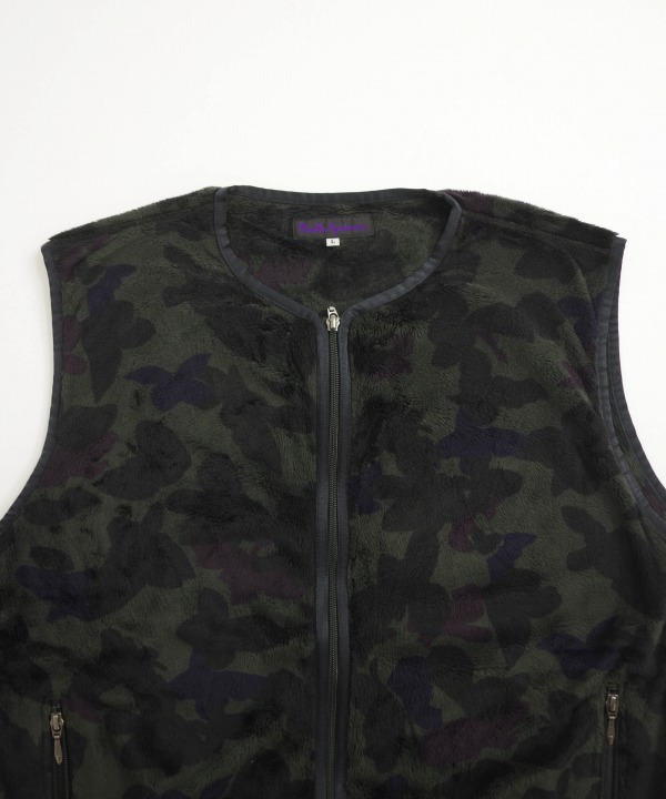 ニードルズ スポーツウェア/Needles Sportswear Piping Vest Micro Fur Papillon  Camo{ベスト]｜MAPS 通販 【正規取扱店】