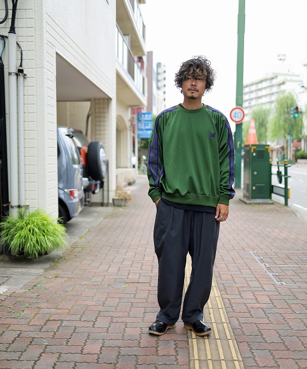 Needles/ニードルズ Track Crew Neck Shirt - Poly Smooth