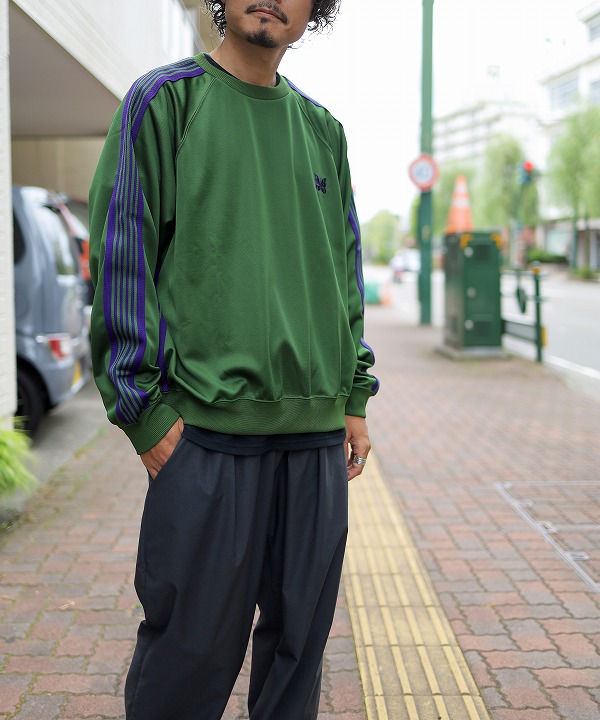 Needles/ニードルズ Track Crew Neck Shirt - Poly Smooth