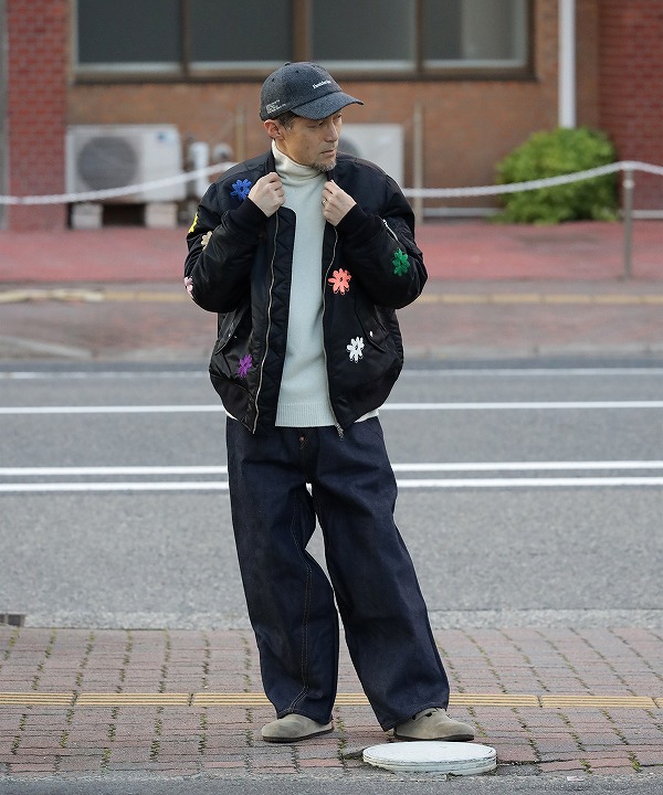 ノーマリズムテキスタイル/NOMARHYTHM TEXTILE Flower Embroidery