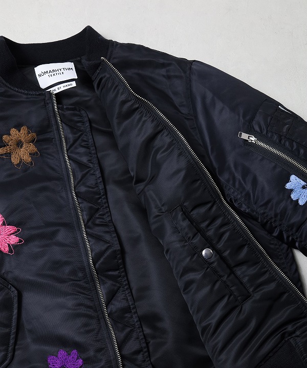ノーマリズムテキスタイル/NOMARHYTHM TEXTILE Flower Embroidery