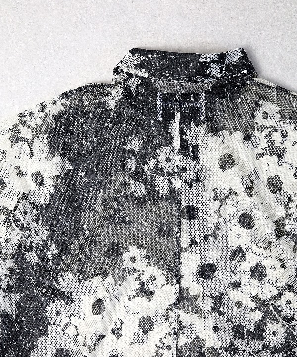Floral Mesh Zip Polo メンズ レディース Floral Mesh Zip Polo – NOMARHYTHM TEXTILE