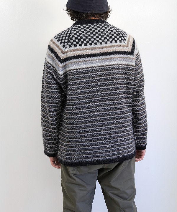 ノーマ ティーディー/NOMA t.d. Checker & Stripe Sweater