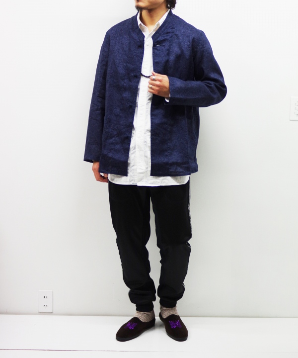 Needles/ニードルズ Oriental Button Stand Collar Coverall - Linen Cloth