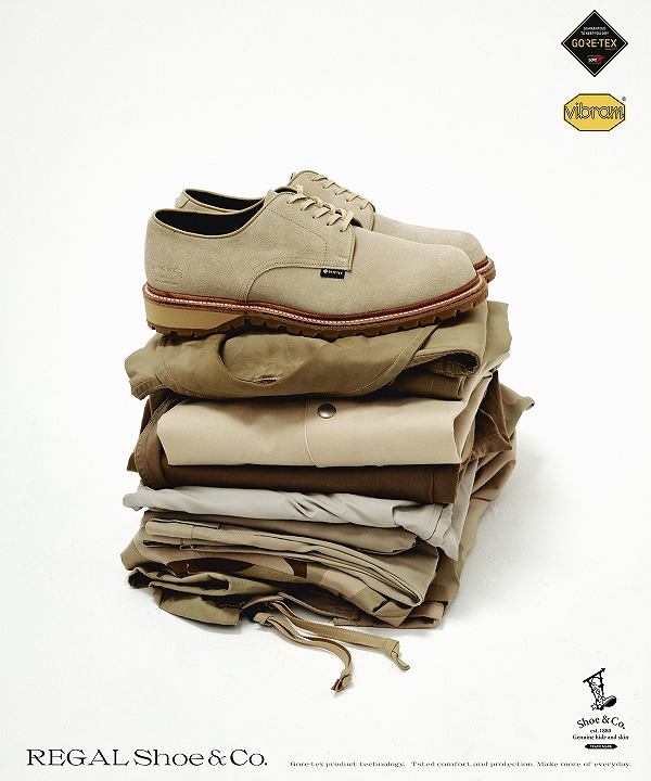 REGAL Shoe & Co.Plain-Toe GTX_Sand Suede リーガルシューアンド