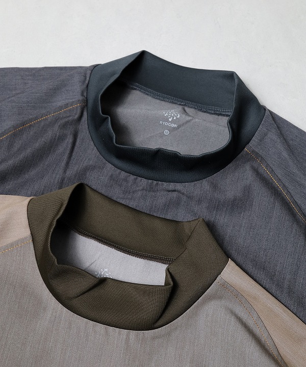 RYOGEN DENIM MOCK NECK H/S TEE サイズL RYOGEN (リョウゲン) DENIM MOCK NECK H/S TEE | circle AOMORI
