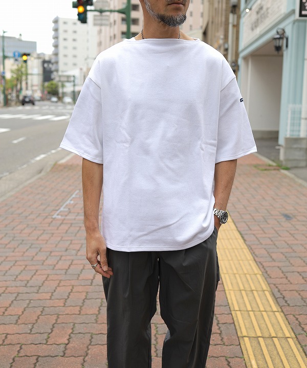 SAINT JAMES - 【タグ付新品未使用】SAINT JAMES      NEIGE［白］/T1 SAINT JAMES『七分袖ドロップショルダー』(NEIGE) – Reggieshop