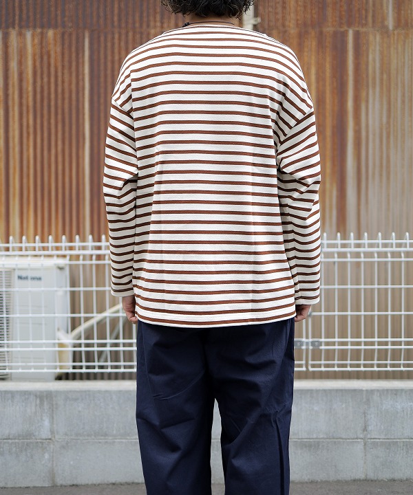 カットソー(長袖/七分) SAINT JAMES - SAINT JAMES RIB OUESSANT Saint James/セントジェームス OUESSANT LOOSE - ECRU/TAUPE