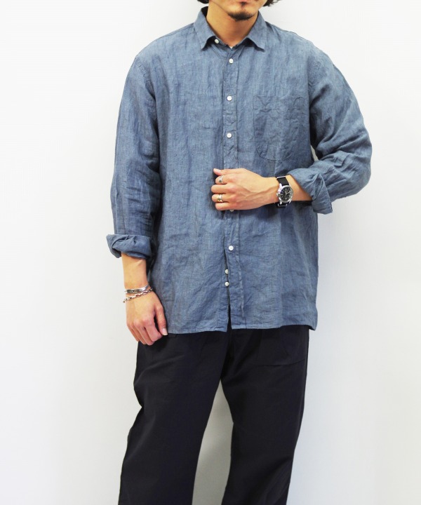 INDIVIDUALIZED SHIRTS/インディビジュアライズドシャツ　Square Cut Classic Fit Shirt - Gray