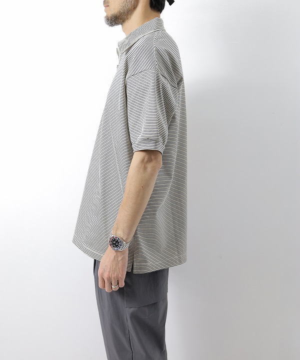 ア ボンタージ/A VONTADE Compact Border Half Zip Polo SS（全2