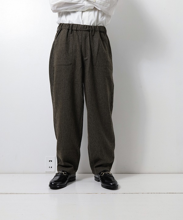 ヤーモザユニフォーム YARMO THE UNIFORM WORK TROUSERS ワークトラウザーズ 2025AW ガンクラブチェック セットアップ可能 ユニセックス カジュアル パンツ 秋冬 イージーパンツ クラシック ワークウェア YTU-25AW03GC ヤーモザユニフォーム/YARMO ''THE UNIFORM'' Work Trousers（全2色